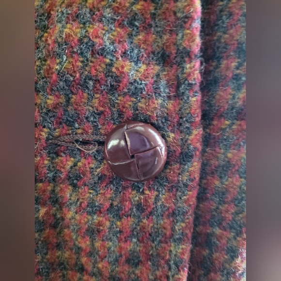 Harris Tweed women's coat jacket multicolor 100% Virgin Scottish Wool L - Picture 5 of 12